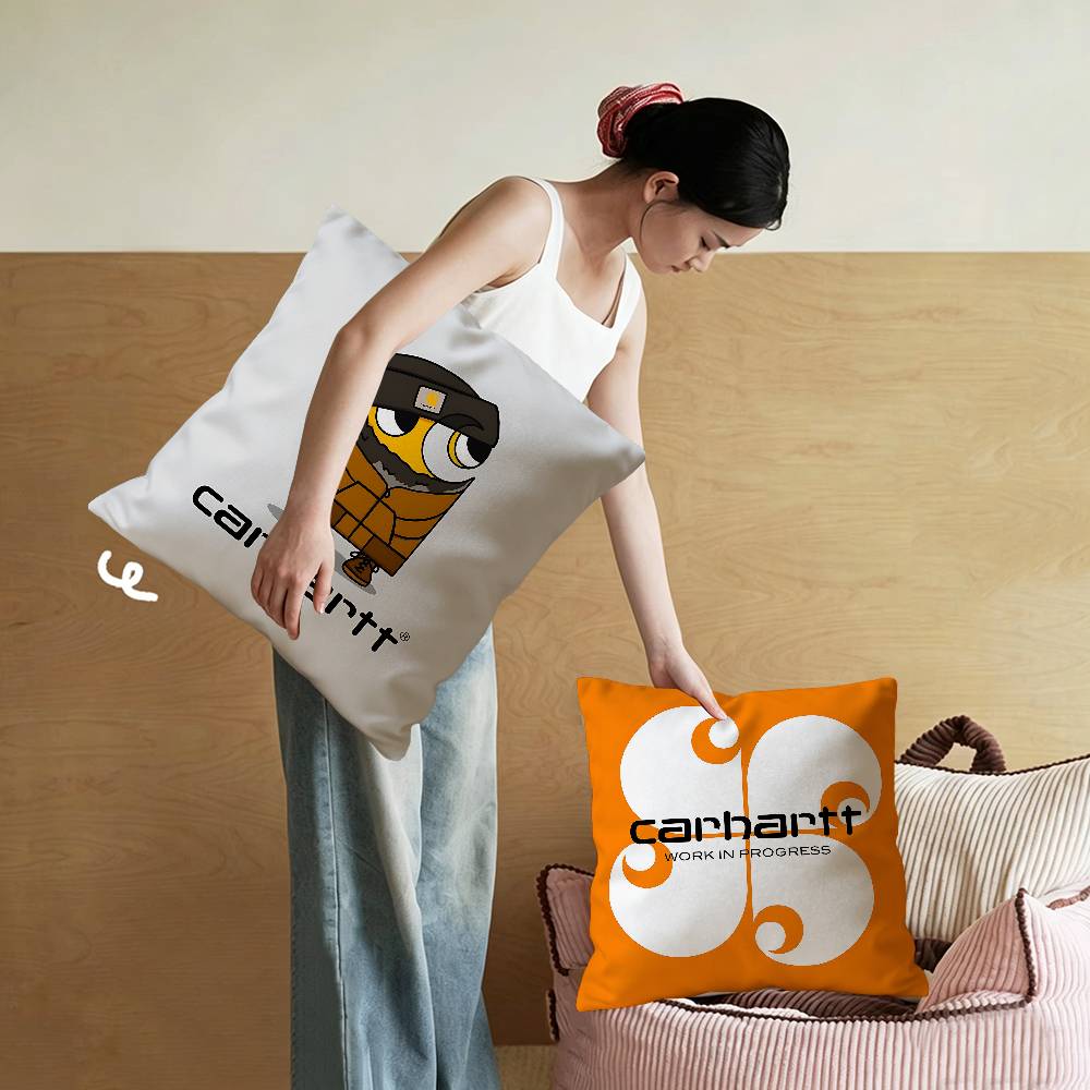 Home Decor Logo Design - Fodera per cuscino con logo C-Carharttes