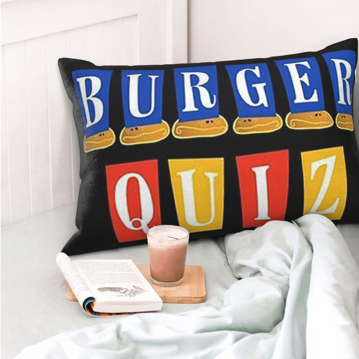 Home Decor Quiz - Burger Quiz Nuovo Logo Fodera per