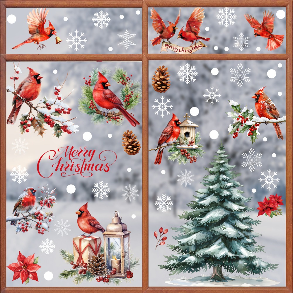 Home Decor Xmas Tree - Set di 9 Adesivi Natalizi per