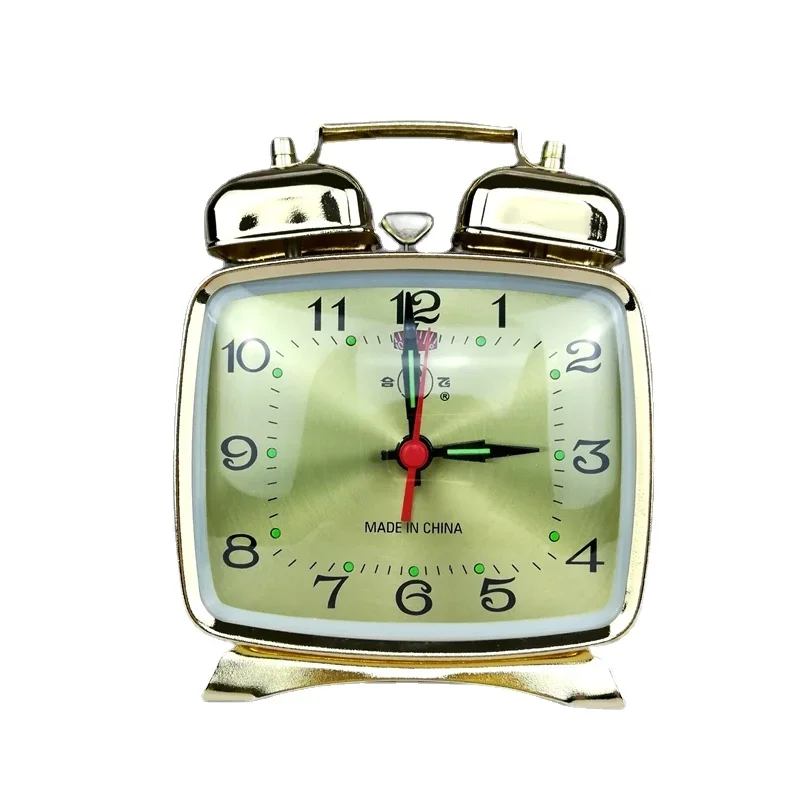 Vintage Alarm Clock - Sveglia meccanica in metallo, orologio da