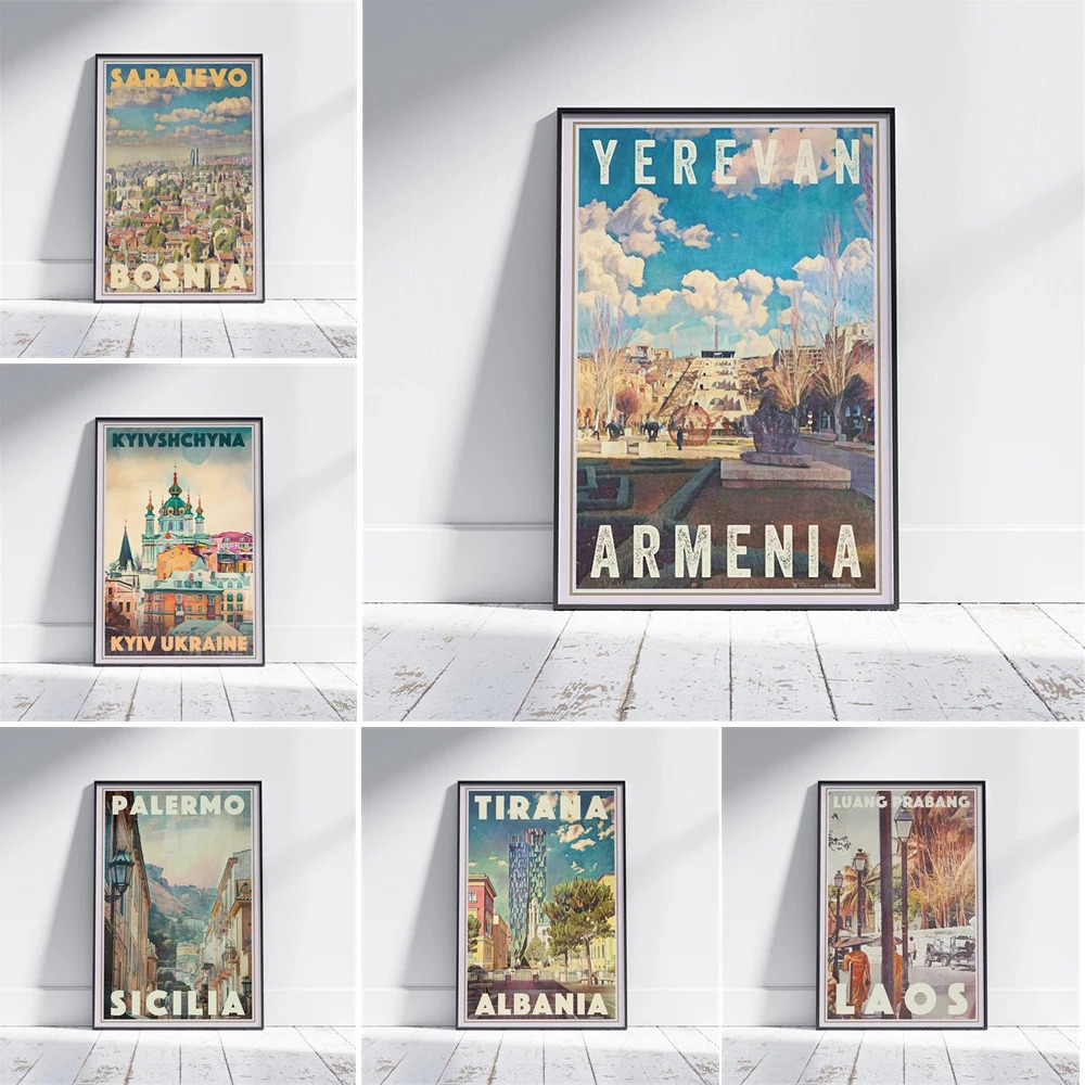 Home Decor Yerevan - Armenia Travel Vintage Yerevan Stampa Tirana