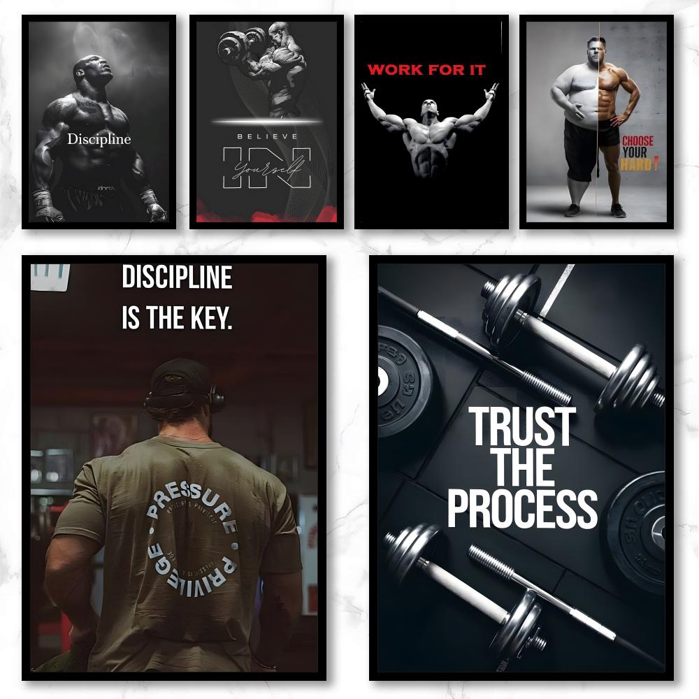 Home Decor Essentials - Poster artistico motivazionale per il fitness,