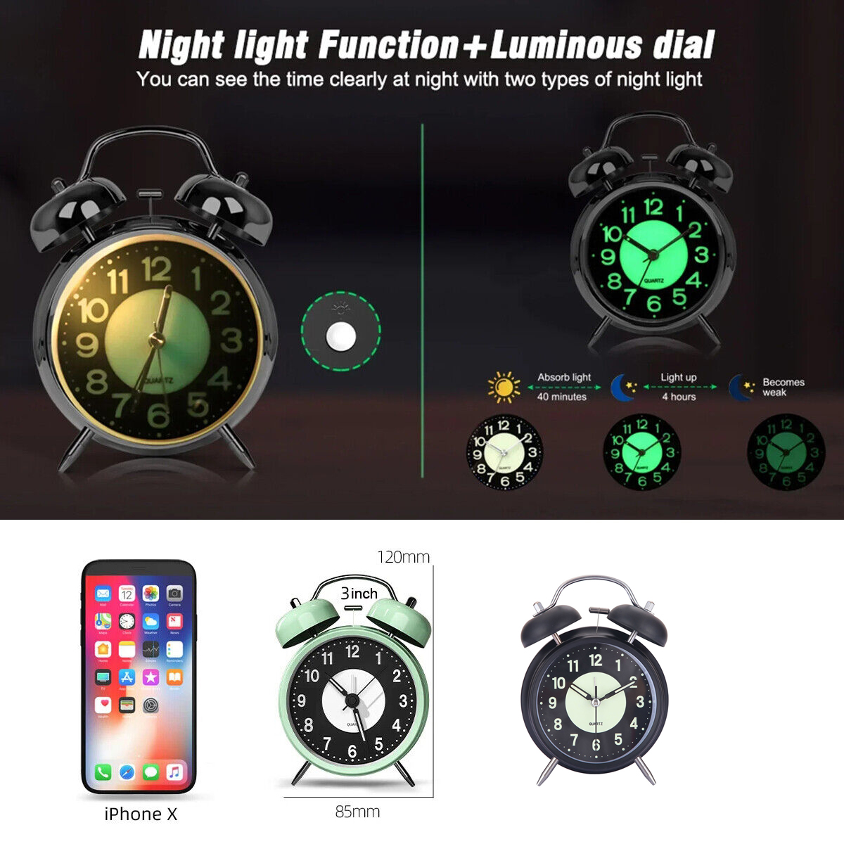 Sveglia a doppia campana in me - Vintage Alarm Clock recensione e prezzo