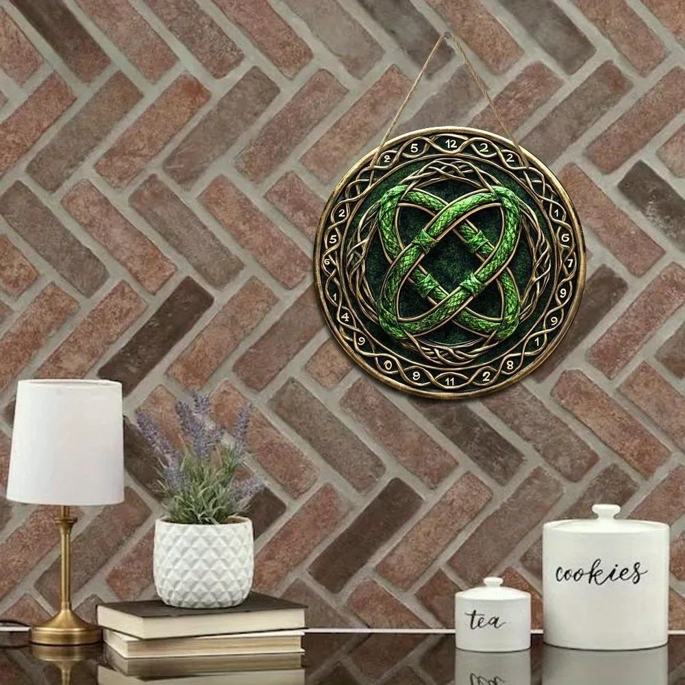 Logo circolare in legno con no - Home Decor Logo Design recensione e prezzo