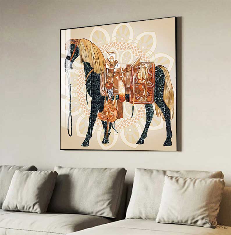 Cavalli moderni Pittura su tel - Home Decor Hermes recensione e prezzo