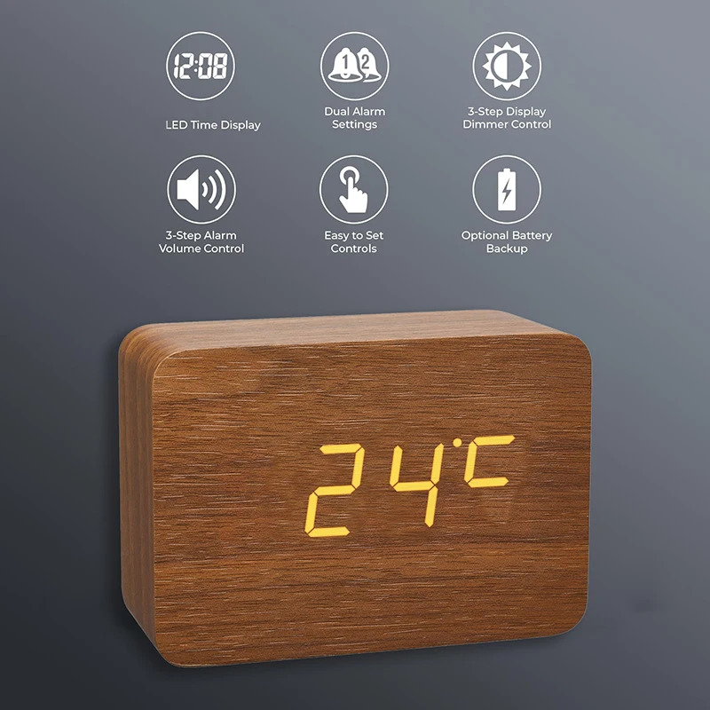 Sveglia Digitale in Legno con  - Vintage Alarm Clock recensione e prezzo